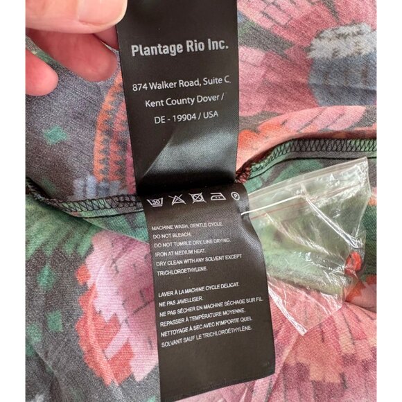 FARM Rio Black Blooming Garden Lenzin Ecovero Viscose Midi Dress Size M - Picture 15 of 16